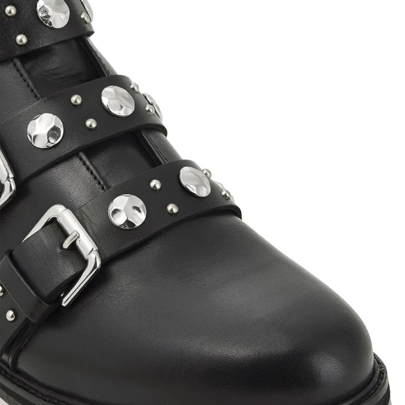 Maje Embellished Leather Ankle Boots - Picture 2 of 4